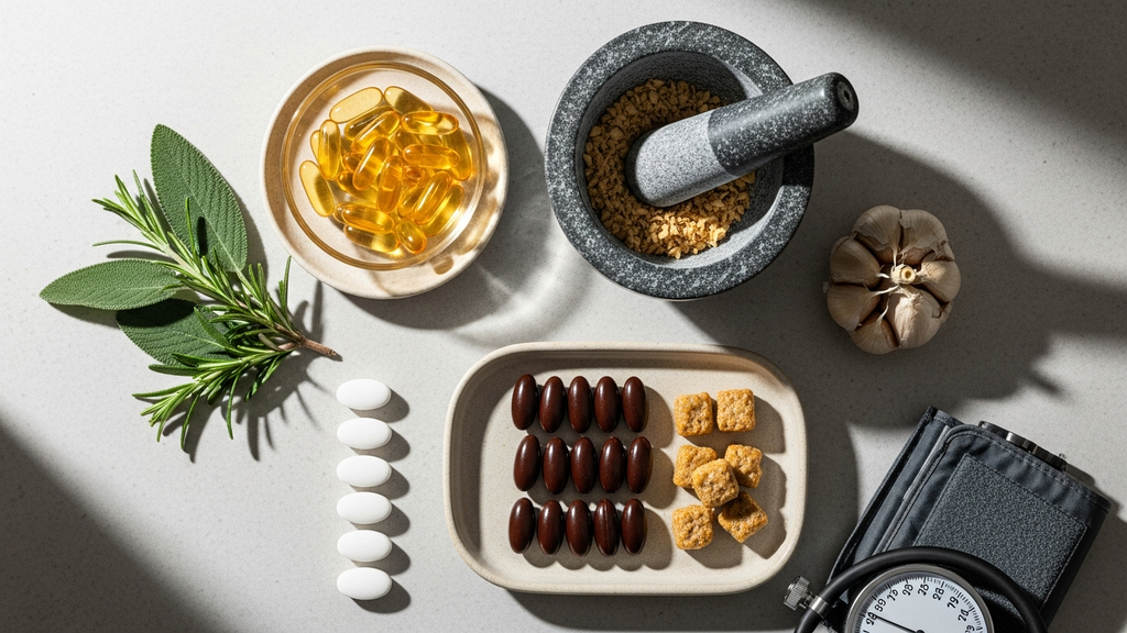 Evidence-based diet supplements for high blood pressure including fish oil, magnesium, and nattokinase